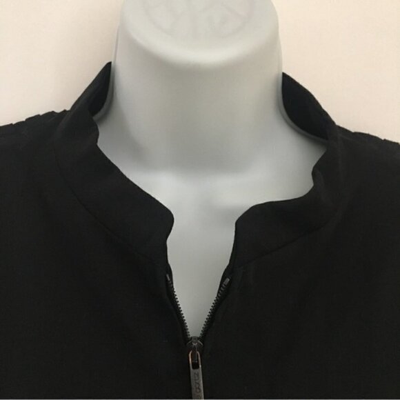 Annette Gortz Black Ruched Sleeves Double Zip Light Jacket Sz EU 36 - Picture 3 of 10